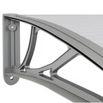 vidaXL Auvent de porte Gris 350x100 cm Polycarbonate