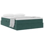 vidaXL Lit avec rangement et matelas Vert foncé 140 x 200 cm Velours