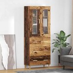 vidaXL Haut Armoire avec tiroir Bois Ancien 69 5 x 34 x 180 cm