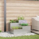 Jardinière vidaXL 80x80x60 cm en acier galvanisé