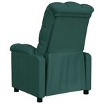 vidaXL Fauteuil inclinable Vert foncé Tissu