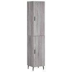 vidaXL Buffet haut Sonoma gris 34 5x34x180 cm Bois d'ingénierie