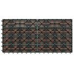 vidaXL Carreau de terrasse 6 pc Marron 60 x 30 cm WPC