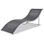 vidaXL Chaises longues pliantes 2 Pièces Aluminium et Textilène