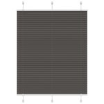 vidaXL Store plissé noir 105x100 cm largeur du tissu 104 4cm polyester