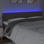 vidaXL Tête de lit à LED Taupe 200x5x78/88 cm Tissu