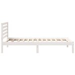 vidaXL Cadre de lit Blanc 90 x 200 cm Bois massif en pin