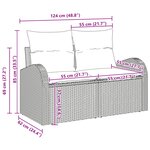 vidaXL Ensemble de canapé de jardin Marron polyrotin