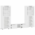 vidaXL Ensemble meuble TV FLORIN Blanc brillant Bois d'ingénierie