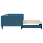 vidaXL Lit de jour avec lit gigogne bleu 100x200 cm velours
