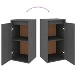 vidaXL Meubles TV 5 Pièces Gris Bois massif de pin