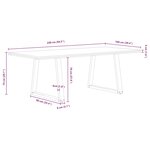 vidaXL Table à manger marron clair bois de chêne massif rectangulaire