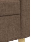 vidaXL Ensemble de canapés 4 Pièces avec repose-pied marron tissu
