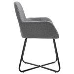 vidaXL Chaises à manger lot de 4 gris foncé tissu