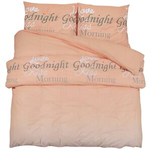 vidaXL Ensemble de housse de couette rose 140x200 cm Coton