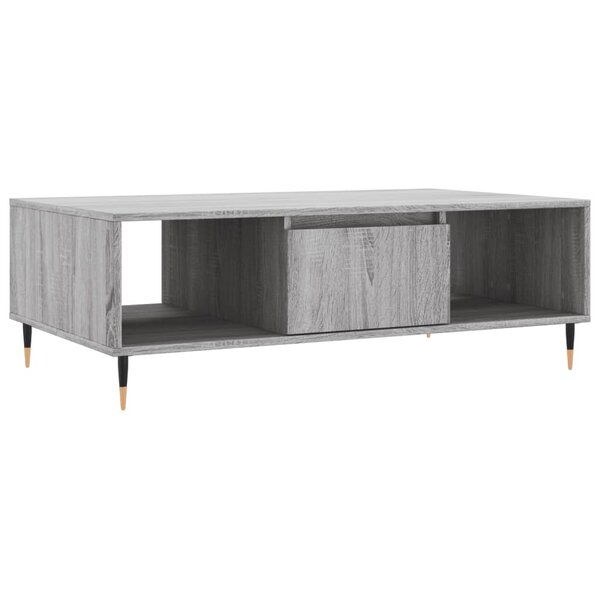 vidaXL Table basse sonoma gris 104x60x35 cm bois d'ingénierie
