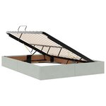 vidaXL Cadre de lit ottoman Gris clair 140 x 200 cm Velours