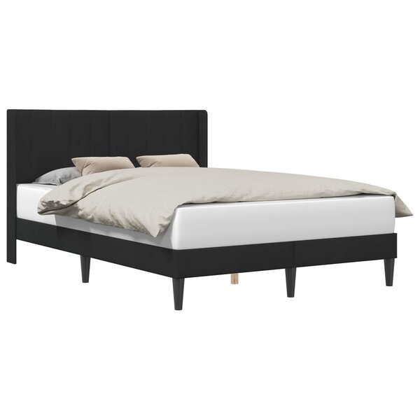 vidaXL Cadre de lit avec tête de lit Noir 120 x 190 cm Velours