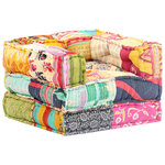 vidaXL Pouf modulaire Patchwork Tissu