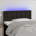 vidaXL Tête de lit à LED Noir 80x5x78/88 cm Tissu