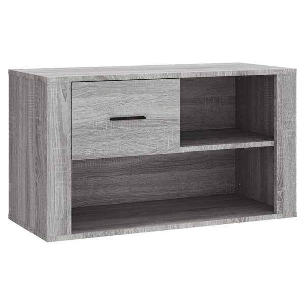 vidaXL Armoire à chaussures Sonoma gris 80x35x45 cm Bois d'ingénierie