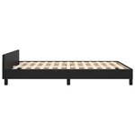 vidaXL Cadre de lit avec tête de lit sans matelas noir 140x190 cm