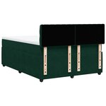 vidaXL Sommier à lattes de lit et matelas Vert foncé 140x190cm Velours