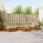 vidaXL Ensemble de canapés d'extérieur 8 Pièces Naturel et Beige