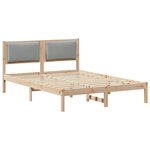 vidaXL Cadre de lit Gris clair 160 x 200 cm Pin massif