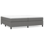 vidaXL Cadre de lit sans matelas gris foncé 200x200 cm tissu