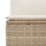 vidaXL Salon de jardin avec coussins 10 Pièces beige résine tressée