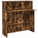 vidaXL Bureau de réception chêne fumé 180x50x103 5cm bois d'ingénierie