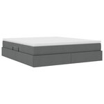 vidaXL Lit avec rangement et matelas Gris foncé 180 x 200 cm Polyester