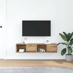 vidaXL Meubles TV 2 Pièces chêne artisanal 60x31x25 5cm bois d'ingénierie
