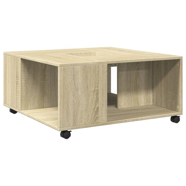 vidaXL Table basse chêne sonoma 80x80x40 cm bois d'ingénierie