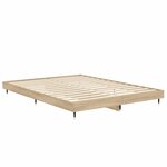 vidaXL Cadre de lit sans matelas chêne sonoma 135x190 cm