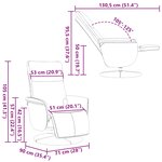 vidaXL Fauteuil inclinable de massage repose-pieds noir similicuir