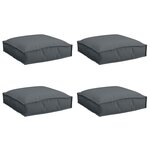 vidaXL Coussins de siège - 4 pièces anthracite 40x40x8 cm  en tissu Oxford