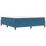 vidaXL Cadre de lit Bleu foncé et blanc 180 x 200 cm Velours
