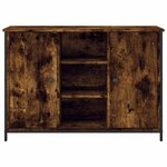 vidaXL Buffet chêne fumé 100x35x70 cm bois d'ingénierie