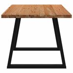 vidaXL Table à manger marron clair bois de chêne massif rectangulaire