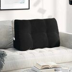 vidaXL Coussin de Dos Noir 80 x 24 x 50 cm Velours