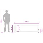 vidaXL Auvent latéral 100  polyester fer acier