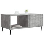 vidaXL Table basse Gris béton 90 x 50 x 40 cm Bois d'ingénierie