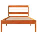 vidaXL Cadre de lit avec tête de lit sans matelas cire marron 90x190cm