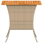 vidaXL Table de jardin avec dessus en bois d'acacia beige 105x75x72 cm