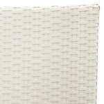 vidaXL Chaises de jardin avec coussins lot de 4 Résine tressée Blanc