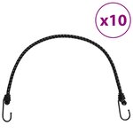 vidaXL Cordes élastiques avec bandes réfléchissantes et crochets 10Pièces