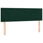 vidaXL Sommier à lattes de lit et matelas Vert foncé 140x190cm Velours
