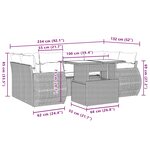 vidaXL Salon de jardin avec coussins 7 Pièces beige résine tressée